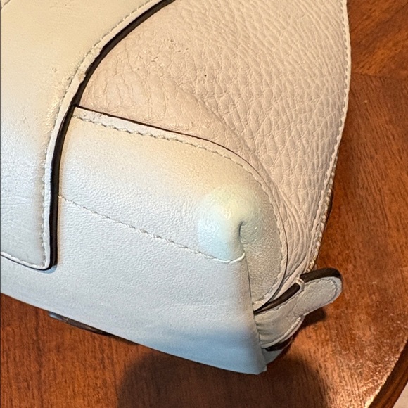 Coach Bleecker Preston mini bag Satchel Buffalo pebbled leather Lt blue seafoam - Picture 13 of 17